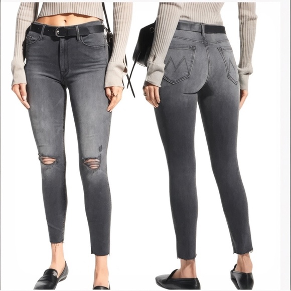 ✨ Mother “The Looker Ankle Fray” Jeans – Burning Out Lanterns (Size 30) NWT ✨ - Picture 3 of 13